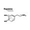 Dopamine Hormone Structural chemical formula