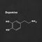 Dopamine Hormone Structural chemical formula