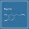 Dopamine Hormone Structural chemical formula