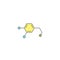 Dopamine molecular structure. neurotransmitter molecule. Skeletal chemical colorful formula