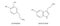 Dopamine and serotonin compound icons. Happy or feel good hormones chemical molecular structure
