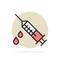 Dope, Injection, Medical, Drug Abstract Circle Background Flat color Icon
