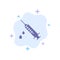 Dope, Injection, Medical, Drug Blue Icon on Abstract Cloud Background