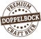 DOPPELBOCK ale premium craft beer stamp