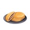 Dorayaki, Japan sweet food on plate, delicious pancakes with brown azuki bean paste