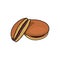 Dorayaki japanese pancake doodle icon, vector color line illustration