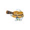 Dorayaki in Sailor cartoon character design with binocular