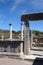 Doric marble columns of the agora in the ancient Greek city of