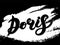 Doris. Woman`s name. Hand drawn lettering