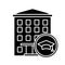 Dormitory black glyph icon