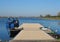 Dorney Olympic Rowing Lake with blue summer sky