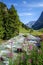 Doron river in Vanoise national Park valley, French alps