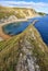 Dorset coastline looking towards West Bay, noted for its fossils and part of the famous Dorset and East Devon Jurassic Coast and