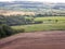 dorset corfe castle field view green landscape open summer day c