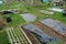 Dorset England. Traditional gardening allotment in winter