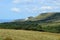 The Dorset landscape of  fields and coastal views UK 