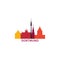 Dortmund city cool skyline logo illustration