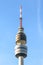 Dortmund, North Rhine-Westphalia, Germany - Feb 9, 2019: Florianturm in Westfalenpark with blue sky in the background.