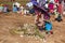 DORZE, ETHIOPIA - JANUARY 30, 2020: View of a market in Dorze village, Ethiop