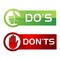 Dos Donts Red Green Button Style