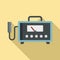 Dosimeter device icon, flat style