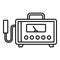 Dosimeter device icon, outline style