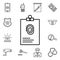 Dossier with fingerprint icon. Detailed set of crime investigation icons. Premium quality graphic design. One of the collection