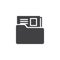 Dossier folder vector icon