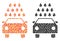 Dot Car Wash Mosaic Icons