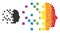 Dot Digital Man Generation Composition Icon of LGBT-Colored Round Dots