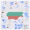 Dot And Flag Map Of Republic Of Bulgaria Infographic Design