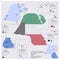 Dot And Flag Map Of State of Kuwait Infographic