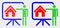 Dot and Flat Vector Realtor Public Report Icon