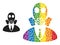 Dot Gasmask Boss Collage Icon of Rainbow Spheric Dots