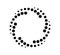 Dot gradient round spiral frame. Halftone effect vortex circle icon with dotted pattern. Progress round loader. Half