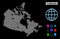 Dot Halftone Canada Map