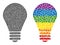 Dot Lamp Bulb Collage Icon of LGBT-Colored Spheric Dots