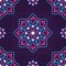 Dot painting mandala seamless pattern