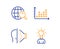 Dot plot, Face id and Internet search icons set. Education sign. Vector