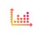 Dot plot graph icon. Presentation chart sign. Vector
