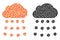 Dot Rain Cloud Mosaic Icons