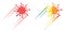 Dot Rush Covid Virus Collage Icon of LGBT-Colored Circles