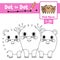 Dot to dot educational game and Coloring book Rock Hyrax family animal cartoon character vector illustration