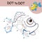 Dot to dot Game with answer. Tropical Fish. Connect the dots by numbers to draw cute cartoon Fish. Logic Game and Coloring Page