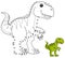 Dot to Dot Giganotosaurus Dinosaur Isolated