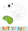 Dot to dot puzzle. Connect dots game. iguana vector illustration