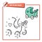 Dot to dot puzzle with doodle doll pram f