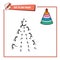 Dot to dot puzzle with doodle pyramid