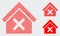 Dot Vector Closed House Icons