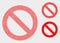 Dot Vector Forbidden Icons